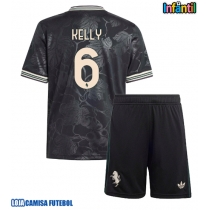 Camisa de Futebol Juventus Lloyd Kelly #6 Equipamento Alternativo Infantil 2025-26 Manga Curta (+ Calças curtas)